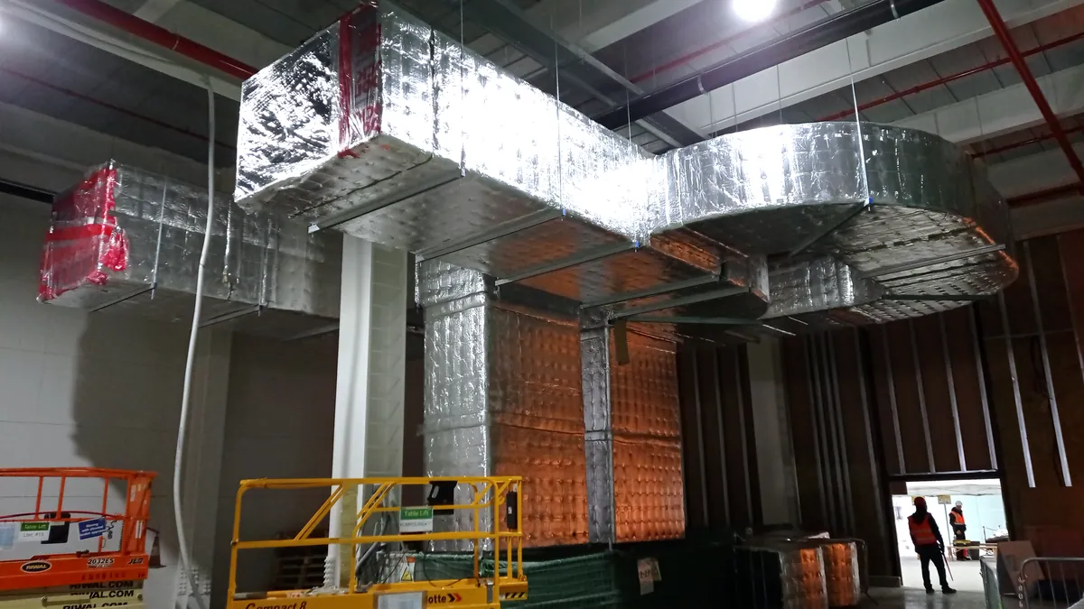 Thermally insulated rooftop ventilation units and silencers
